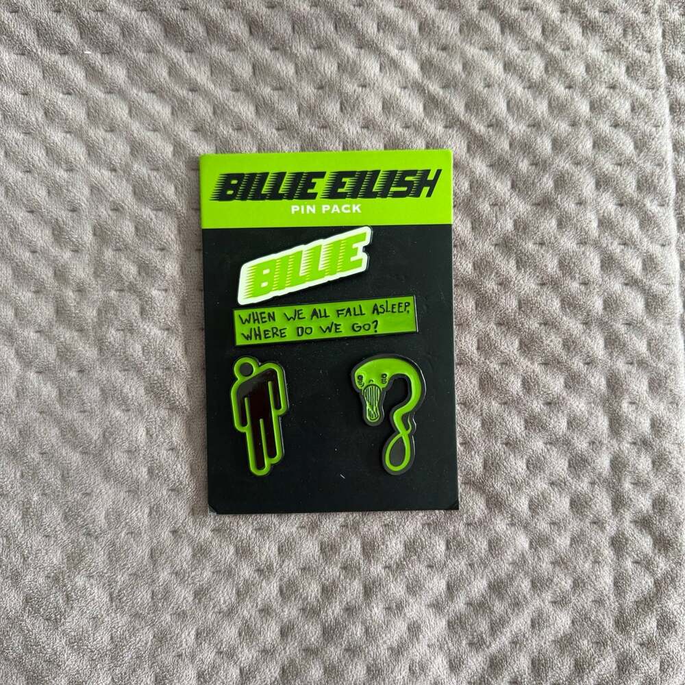 Billie Eilish Official World Tour Festival Rare Pin Pack Set